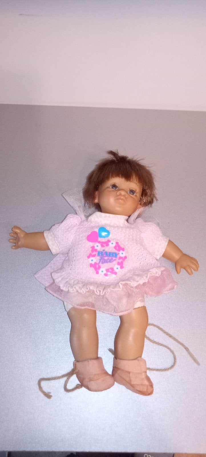 Schattig vintage baby popje Danton Jos 1995, Verzamelen, Poppen, Ophalen of Verzenden, Gebruikt, Babypop, Levensecht of Reborn