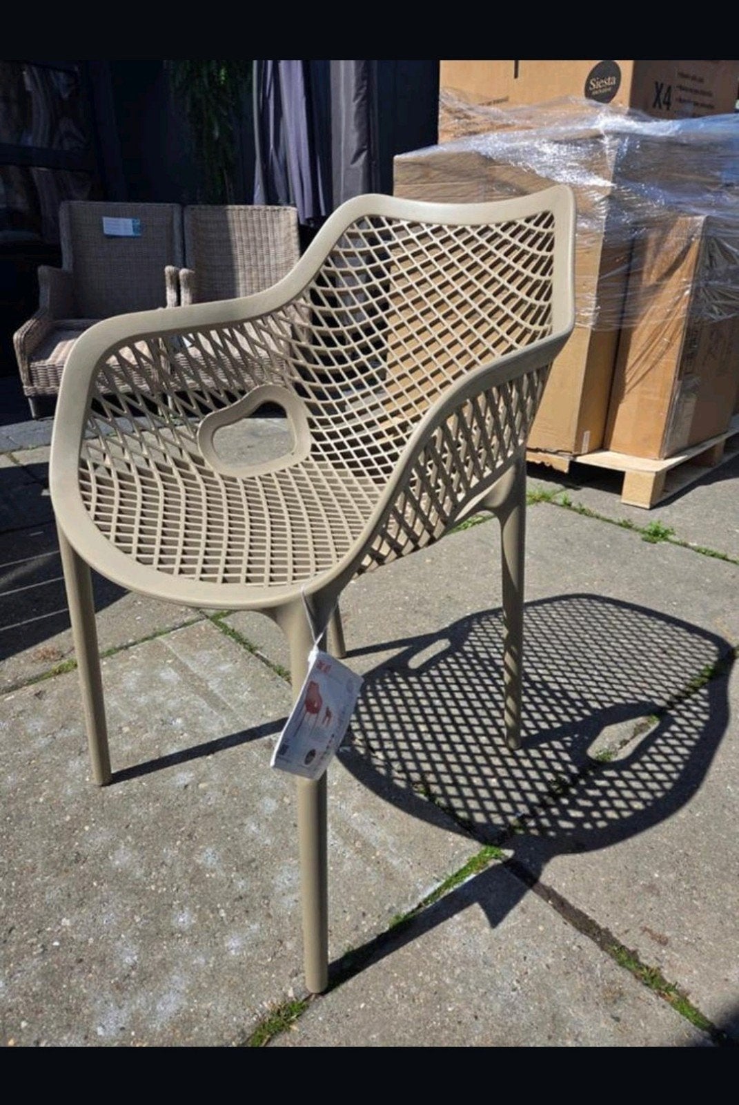 6 STUKS GARDEN IMPRESSIONS STAPELBARE TUINSTOELEN €250, Ophalen, Nieuw