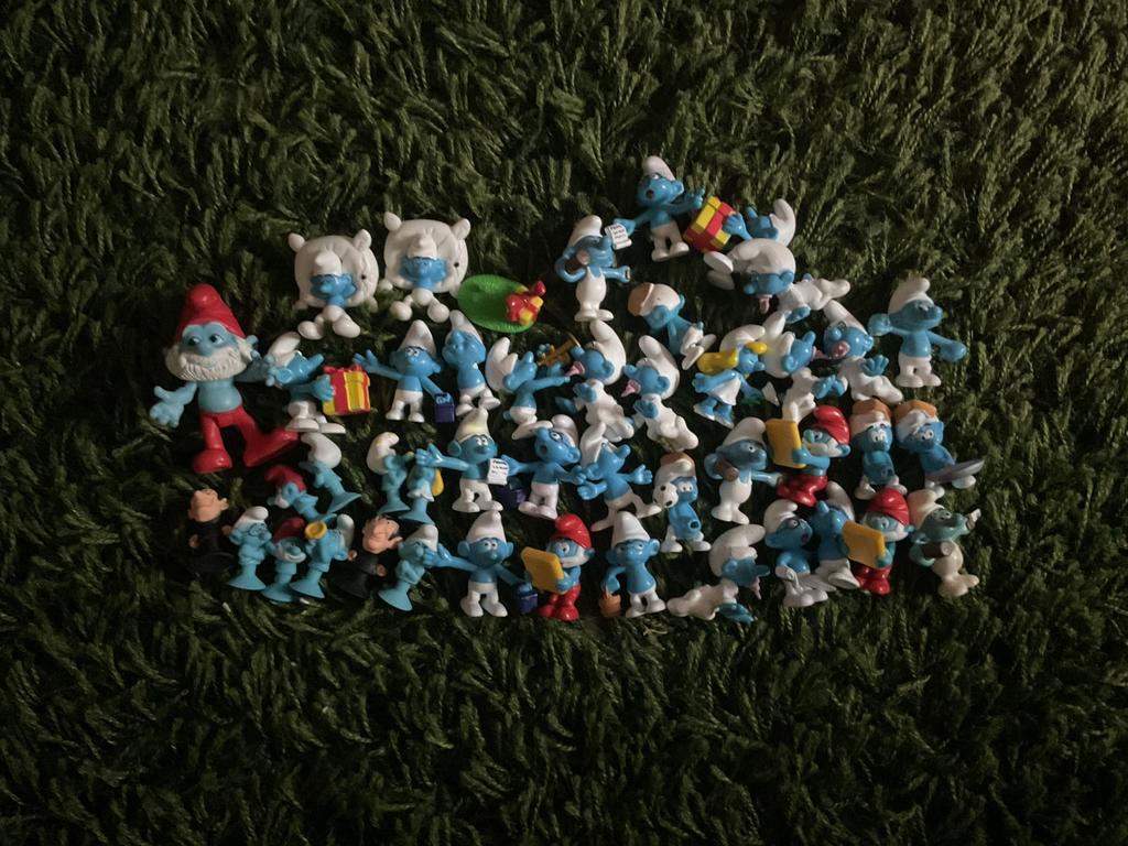 Setje smurfen poppetjes, Verzamelen, Smurfen, Ophalen of Verzenden, Zo goed als nieuw, Verschillende Smurfen