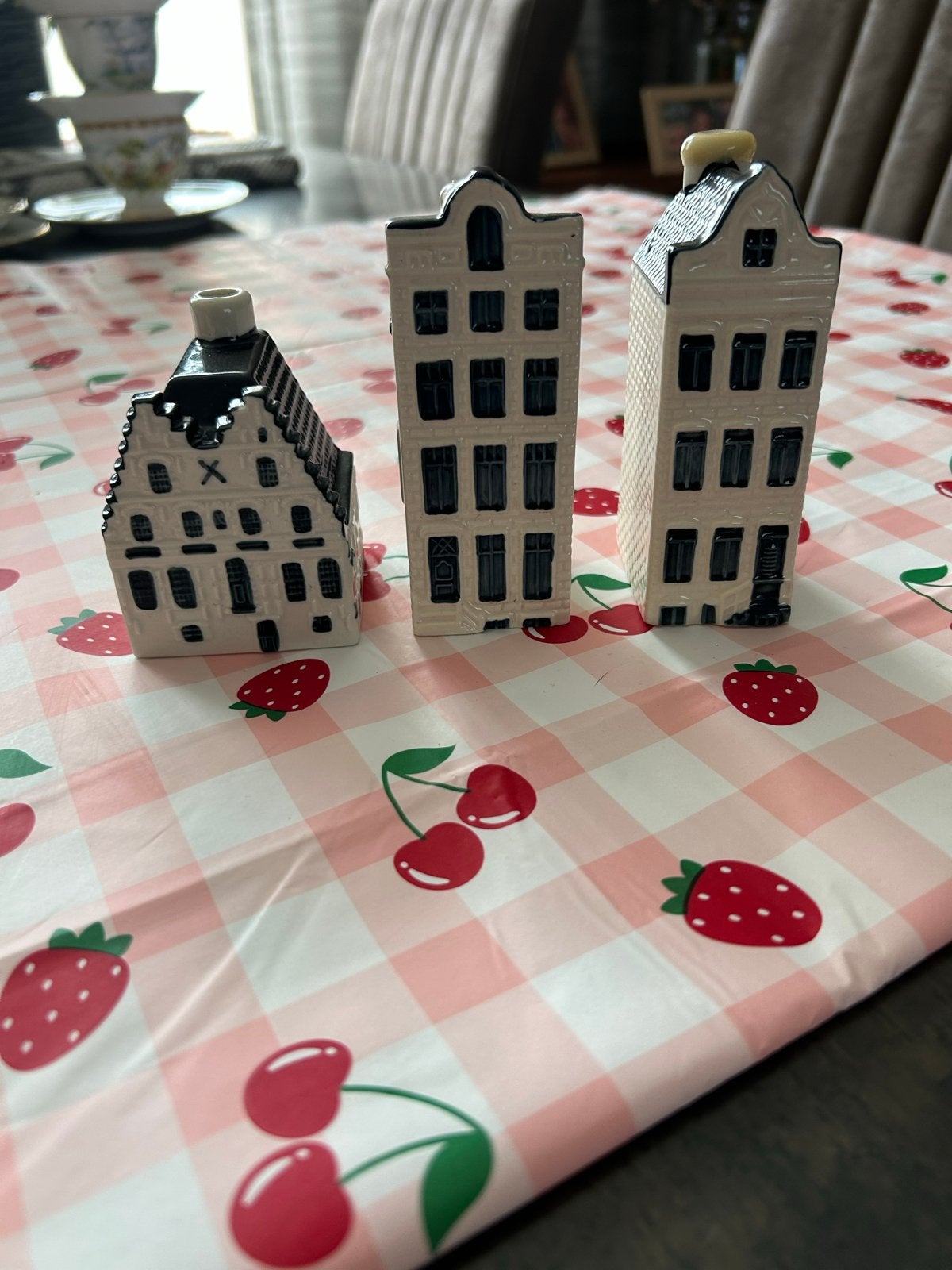 KLM huisjes Bols miniatuur grachtenpandjes (3 stuks), Ophalen of Verzenden, Gebruikt