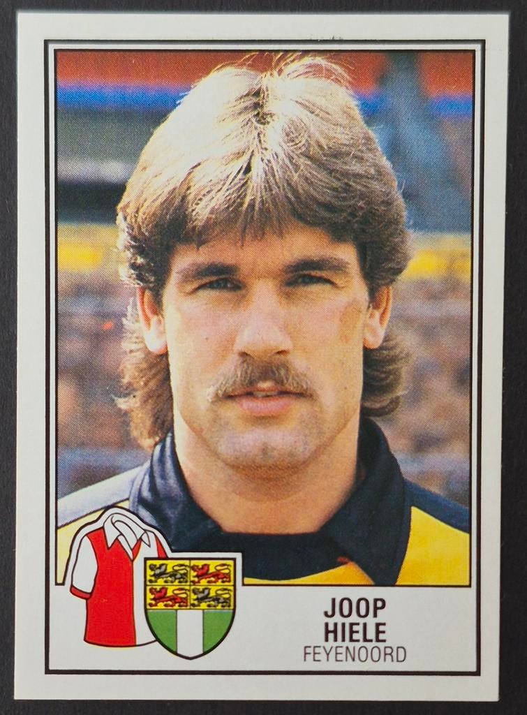 Panini sticker Joop Hiele - Feyenoord, 1984/1985, Ophalen of Verzenden, Zo goed als nieuw, Feyenoord, Poster, Plaatje of Sticker