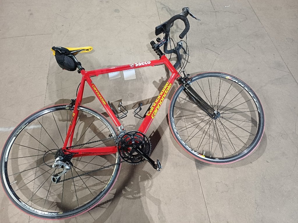 Cannondale Saeco Caad 4 racefiets, Fietsen en Brommers, Fietsen | Racefietsen, Gebruikt, 26 inch, Velgrem, Aluminium