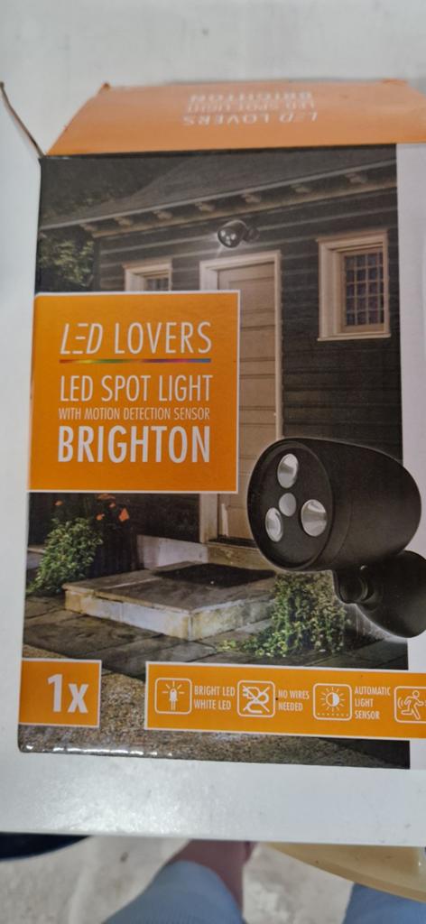 LED Lovers Brighton Spot Light met Bewegingssensor, Tuin en Terras, Buitenverlichting, Nieuw, Spots, Kunststof, Minder dan 50 watt