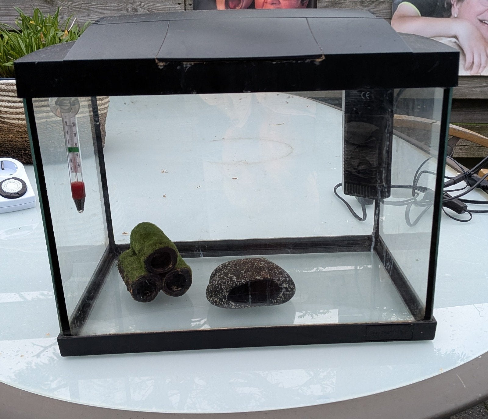 SuperFish 20L Aquarium Compleet – LED, Dennerle Nano Hoekfil, Ophalen, Gebruikt, Leeg aquarium, Superfish