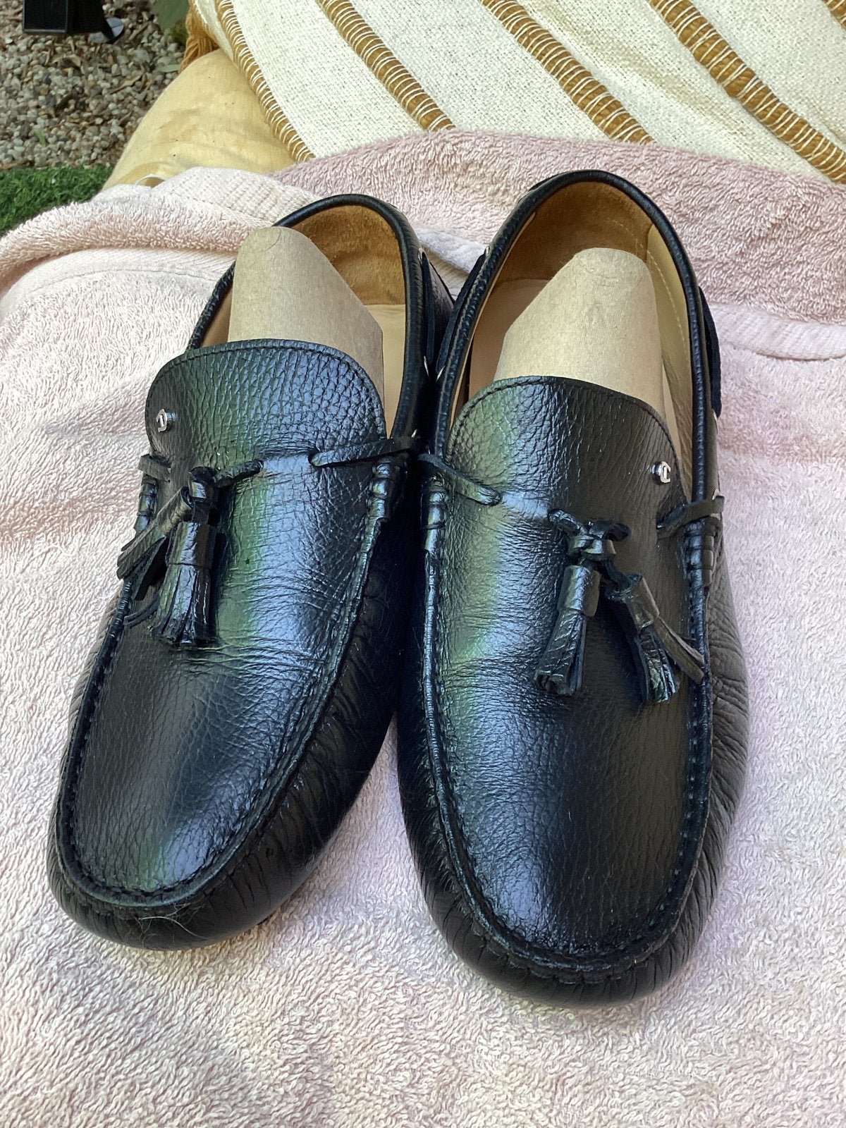 Zwarte leren loafers met kwastjes 41, Ophalen of Verzenden, Zo goed als nieuw, Zwart, Loafers