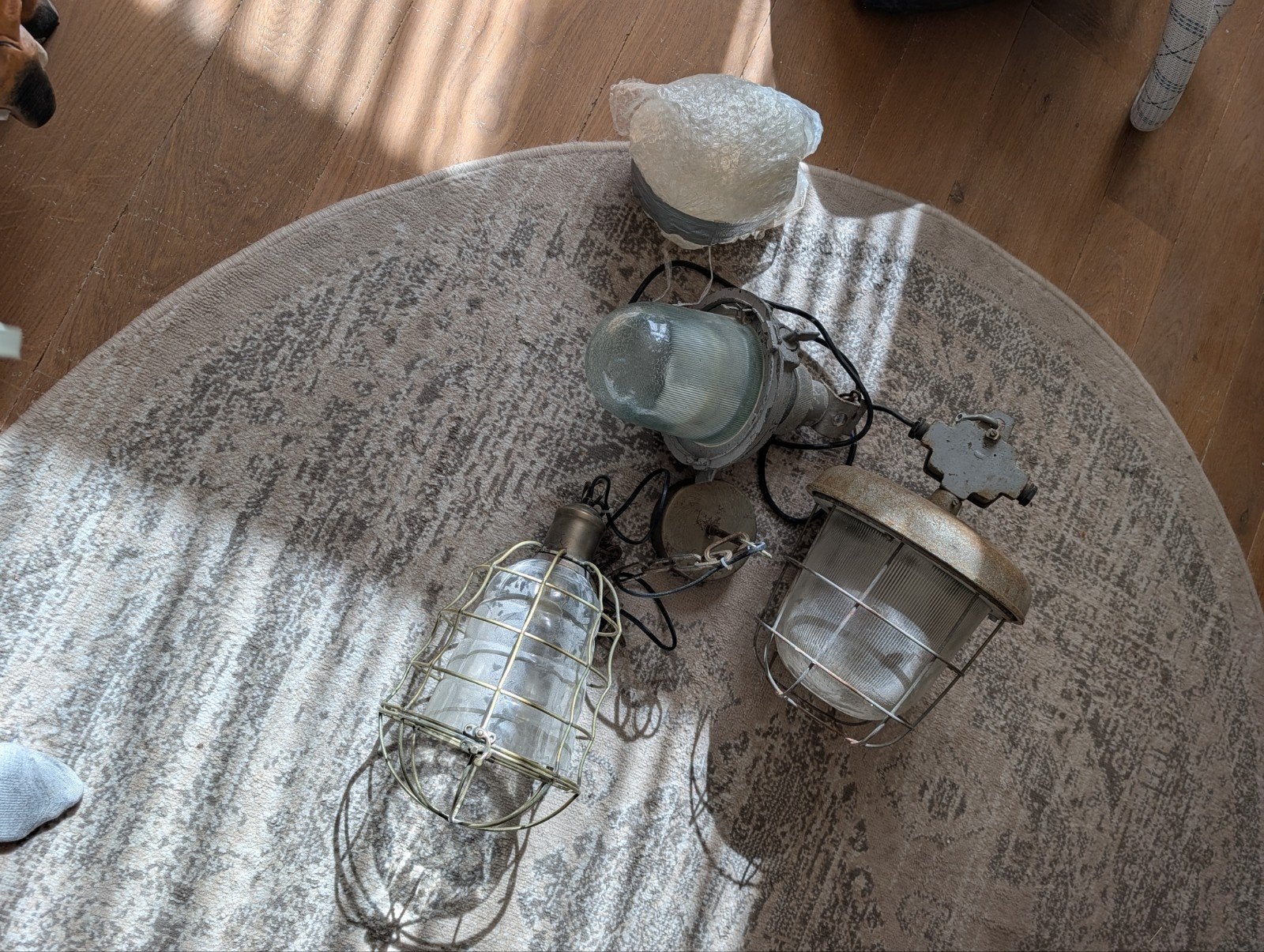 Vintage Bunkerlampen - Industriële Stijl, Ophalen of Verzenden, Gebruikt