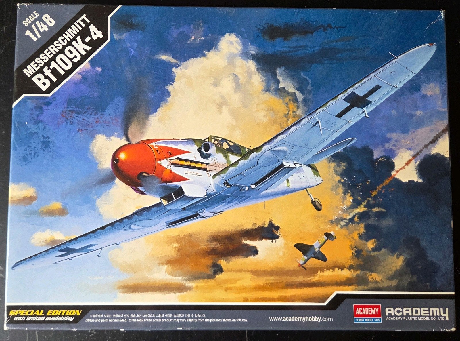 Academy  Messerschmitt Bf109K-4 1:48, Overige merken, Ophalen of Verzenden, Zo goed als nieuw, Groter dan 1:72