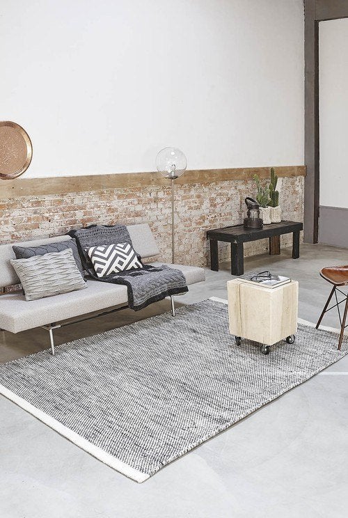 NIEUW VLOERKLEED TAPIJT carpet wol wit/zwart 170x230 cm, Zwart, Wilms, 150 tot 200 cm, Ophalen of Verzenden