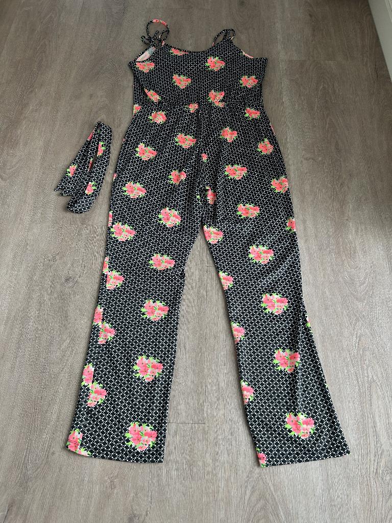 King Louie maat L mooie jumpsuit 1866, Kleding | Dames, Jumpsuits, Zwart, Maat 42/44 (L), Ophalen of Verzenden, Zo goed als nieuw