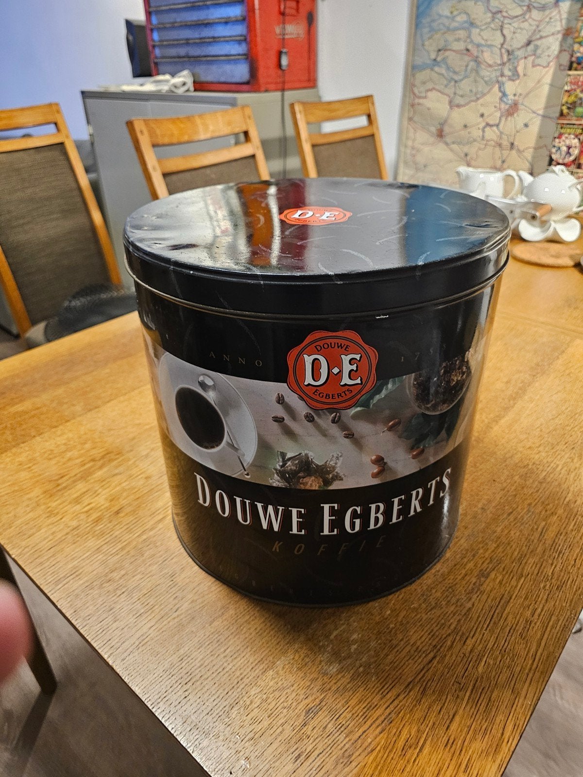 GROOT Douwe Egberts Koffieblik - Vintage Design, Ophalen of Verzenden