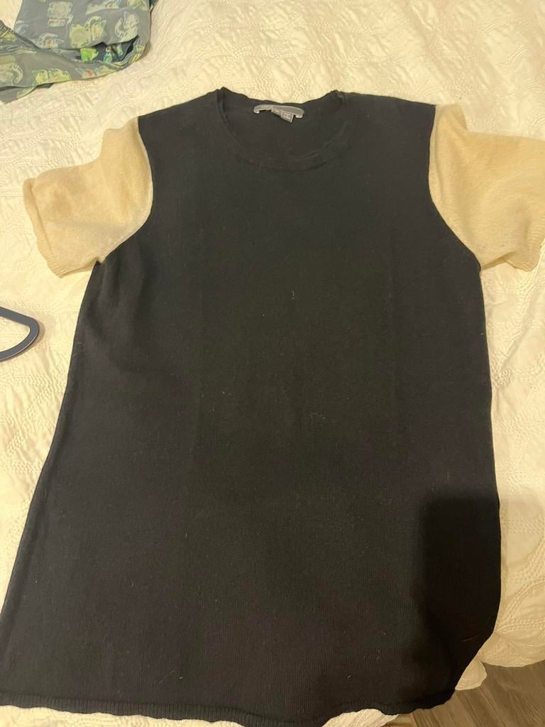 Vince zomer cashmere top M/M als nieuw!, Kleding | Dames, Verzenden, Zo goed als nieuw, Zwart, Korte mouw