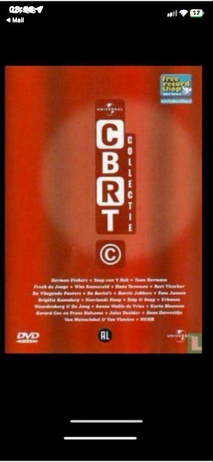 CBRT Collectie DVD, Stand-up of Theatershow, Gebruikt, Alle leeftijden, Inclusief doosje