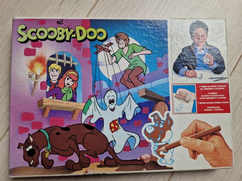 1991 scooby doo stempelset stempels stempeldoos scooby-doo, Ophalen of Verzenden