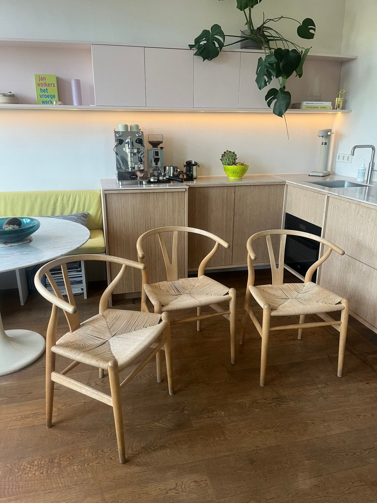 1 x Carl Hansen CH24 Wishbone stoel Natural gezeept beuken, Ophalen, Zo goed als nieuw
