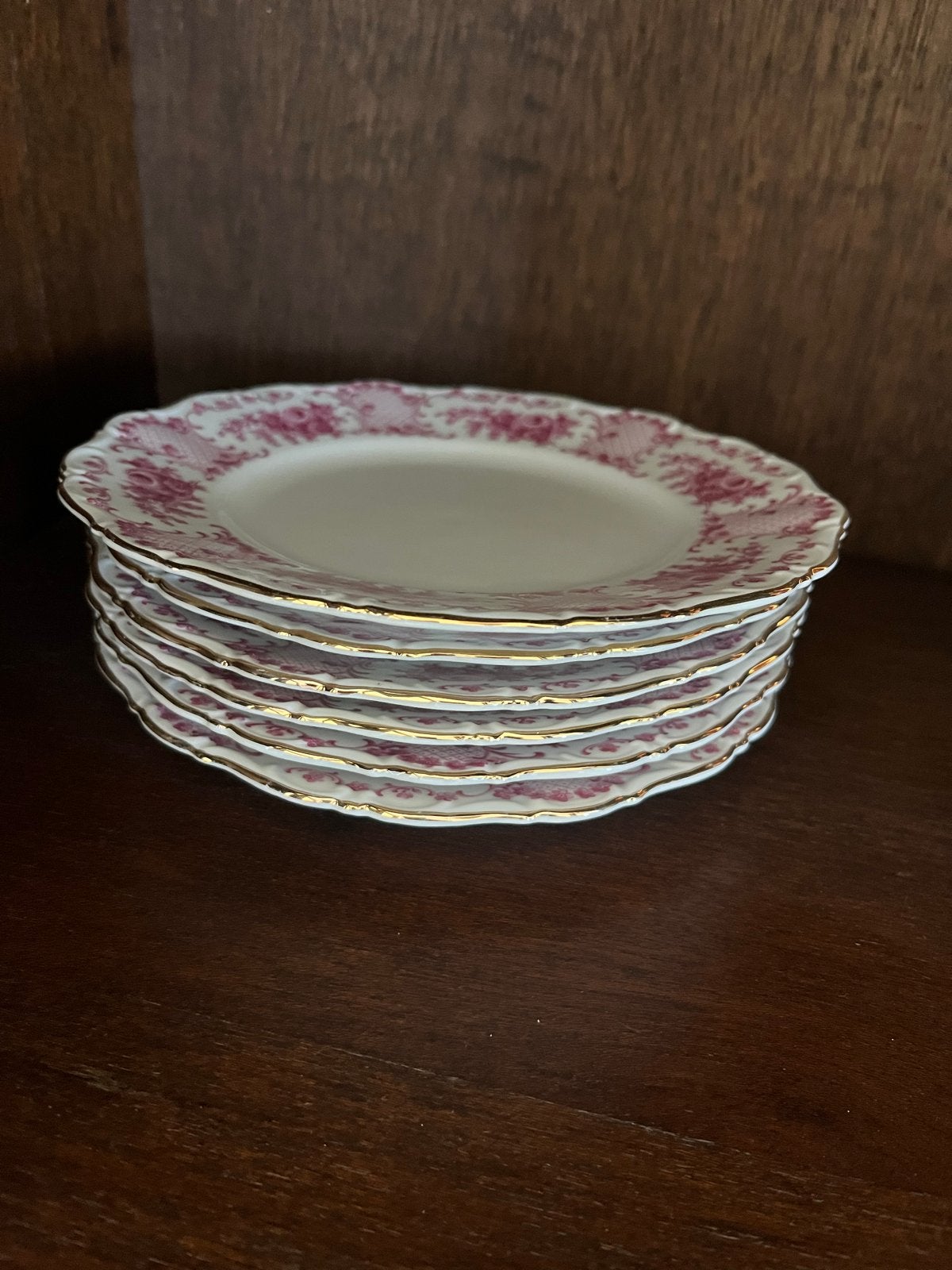 Set van 6 vintage Seltmann Weiden Bavaria gebaksbordjes, Ophalen of Verzenden