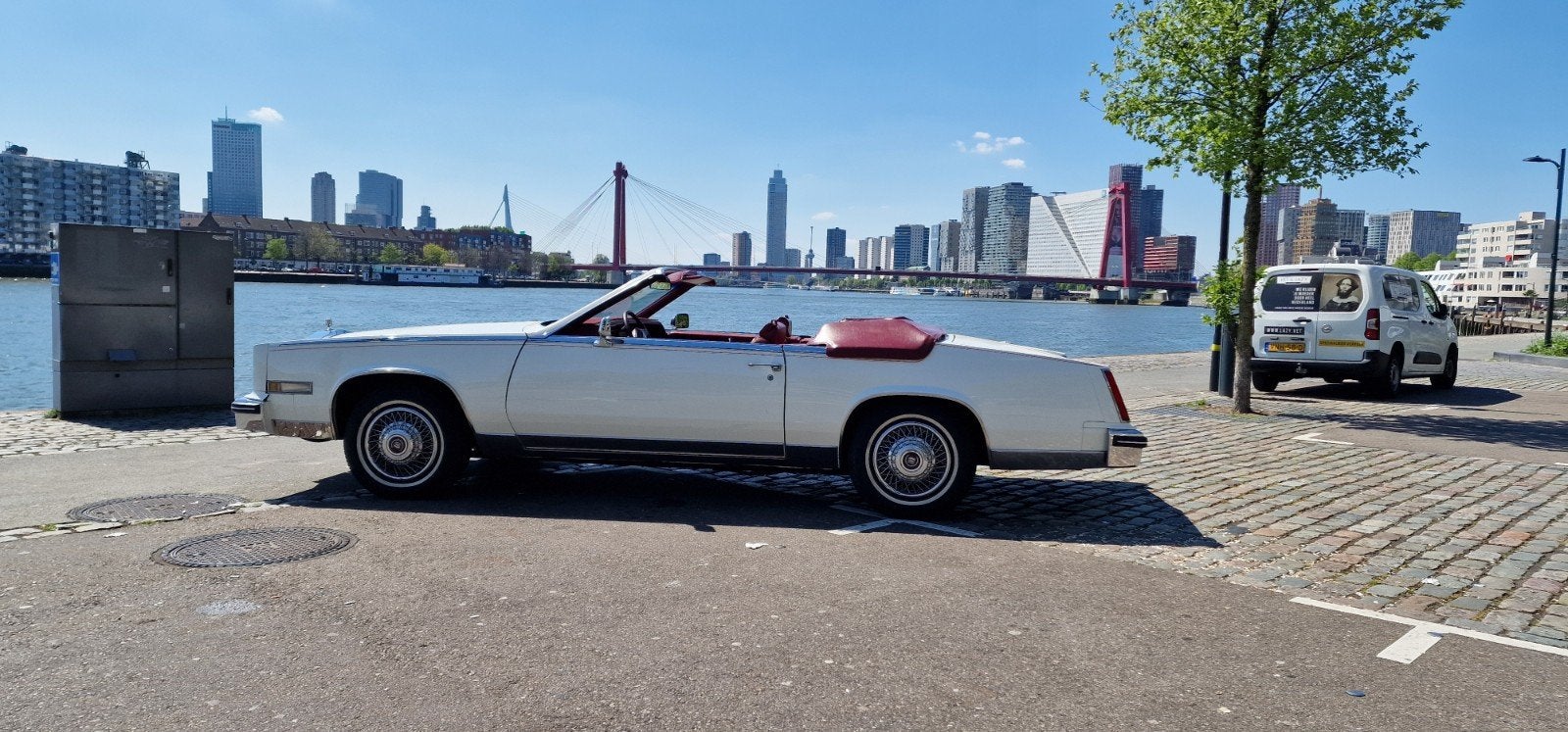 Cadillac Eldorado 1984 Wit Cabrio, Auto's, Cadillac, Automaat, 8 cilinders, Cabriolet, Wit