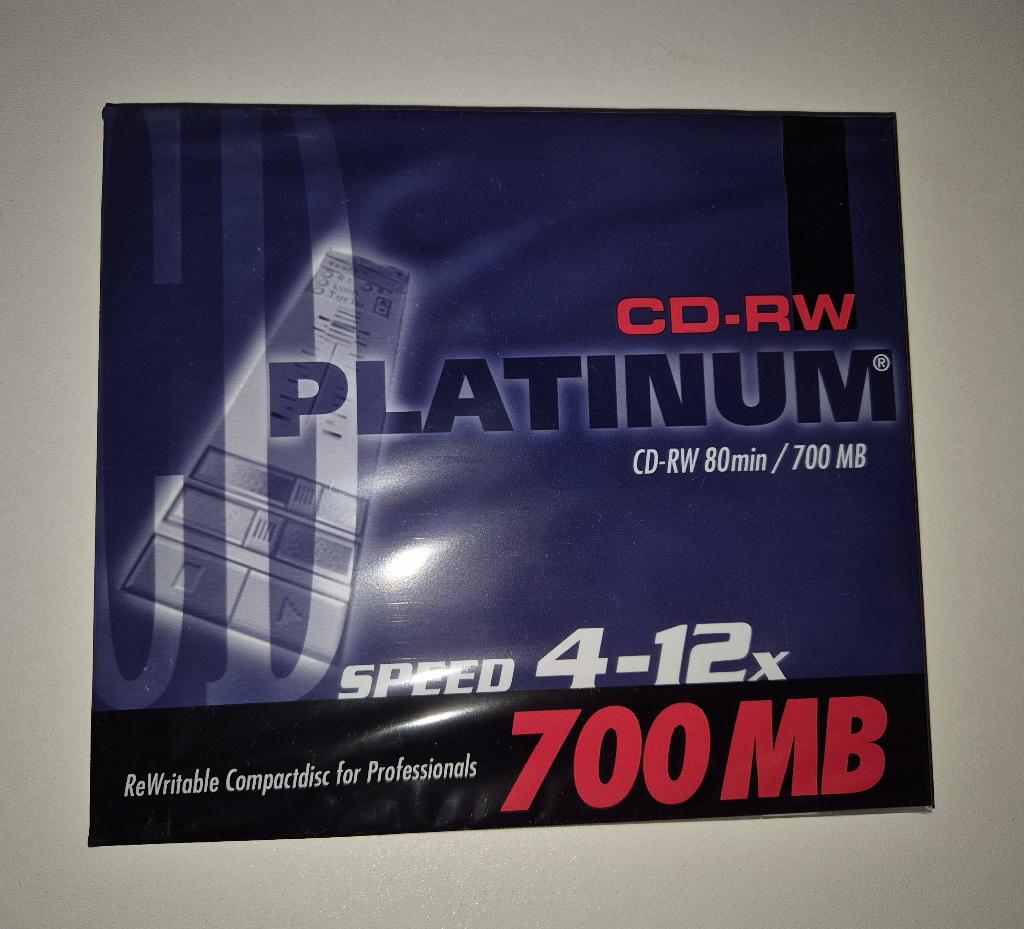 Herschrijfbare CD-RW Platinum 700 MB  (NIEUW), Computers en Software, Beschrijfbare discs, Verzenden, Nieuw, Cd, Herschrijfbaar