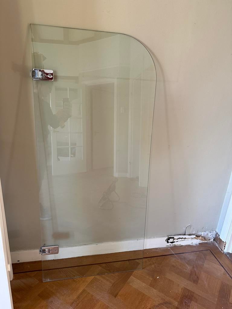 Glazen douche deur two-way, Ophalen, Gebruikt