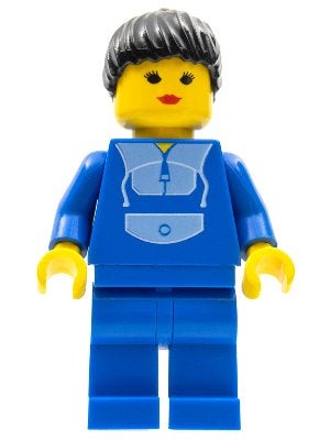 LEGO City twn046 Jogging Suit, Blue Legs, Black Ponytail, Lego, Ophalen of Verzenden, Minifiguur, City