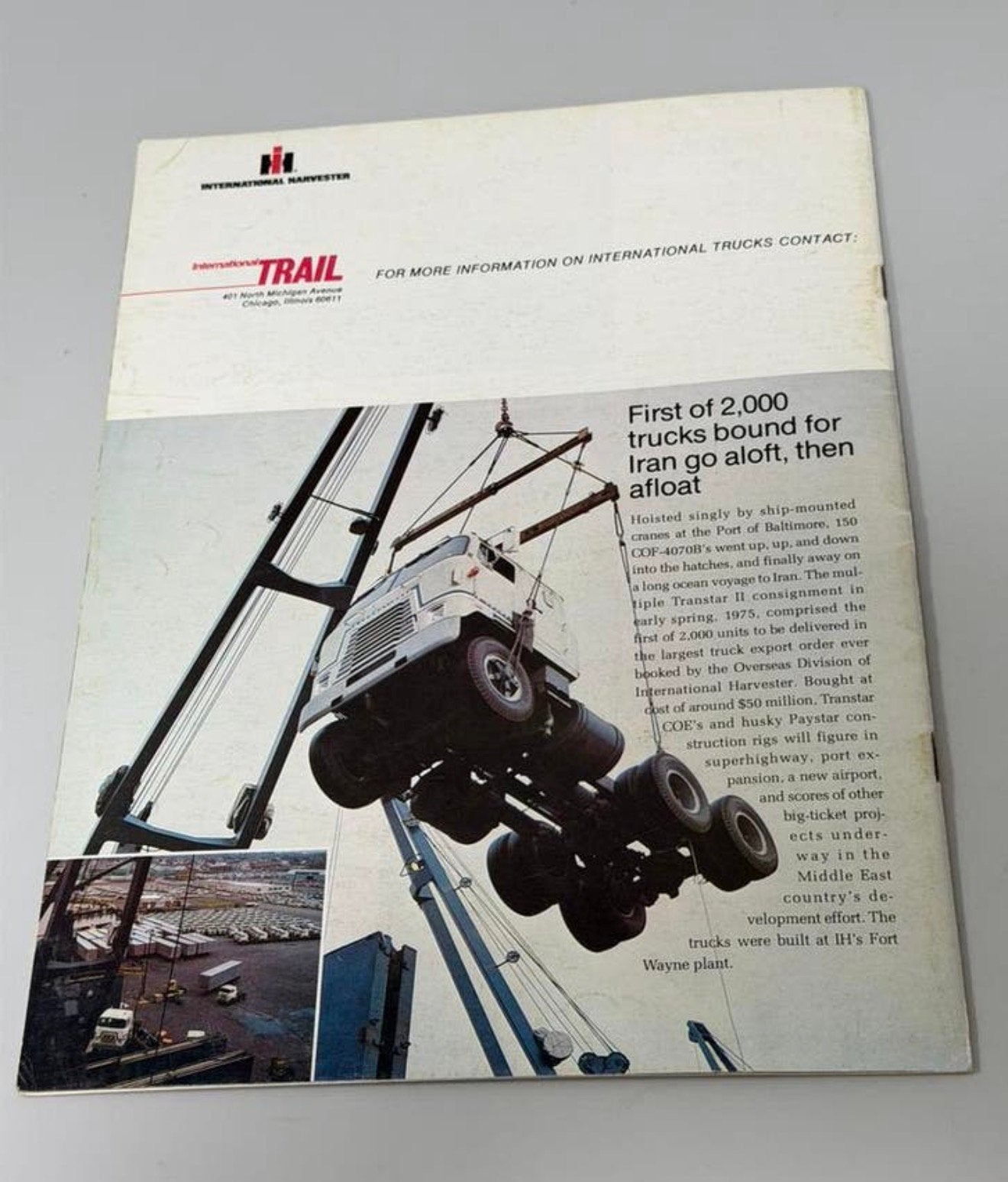 Vintage International Trail Magazine 1975 Trucks tijdschrift, Ophalen of Verzenden, 1960 tot 1980, Tijdschrift