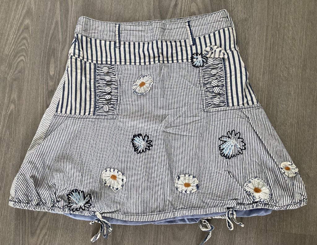 DESIGUAL Erg lief blauw wit gestreepte rok , maat 36, Blauw, Ophalen of Verzenden, Zo goed als nieuw, Boven de knie