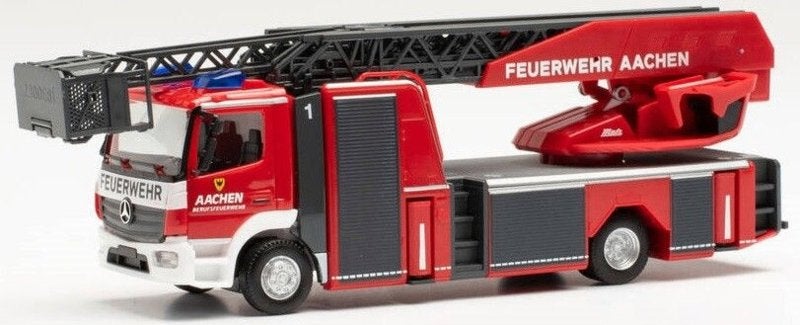 Mercedes Benz Atego Rosenbauer DL. Feuerwehr Aachen Herpa, Nieuw, Ophalen of Verzenden, Bus of Vrachtwagen, Herpa