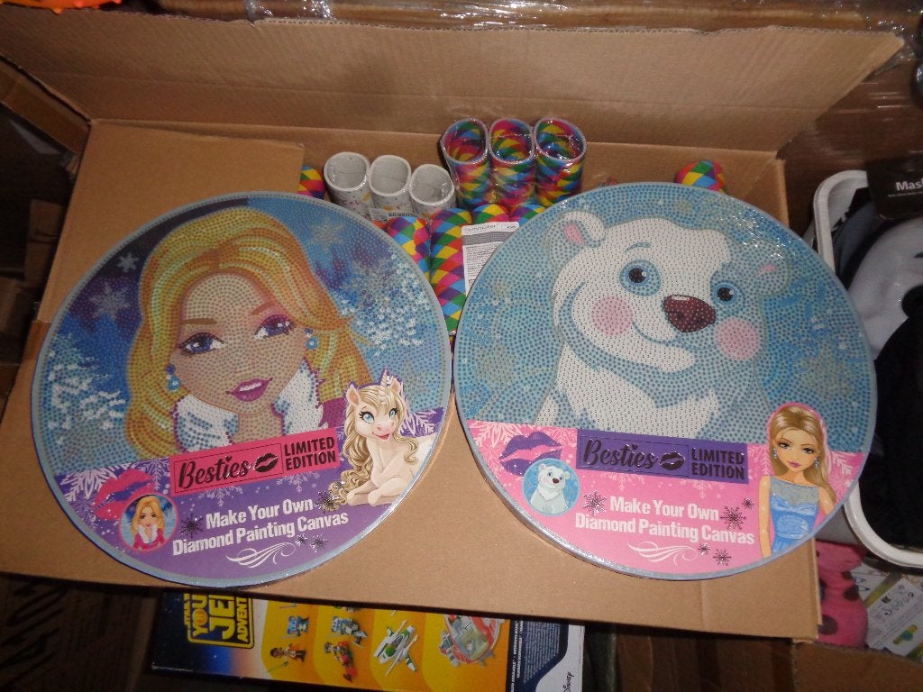 PARTIJ DIAMOND PAINTING CANVAS BESTIES 30CM ROND, ., Nieuw, Ophalen of Verzenden, .