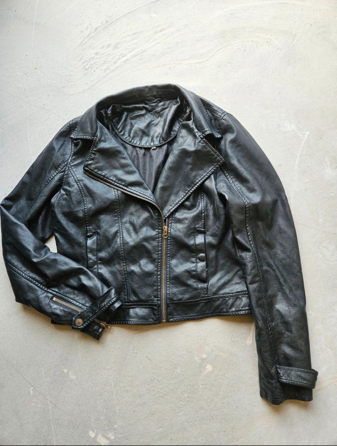 Zusss leren look jasje maat M - zo goed als nieuw, Maat 38/40 (M), Verzenden, Zwart, Zo goed als nieuw