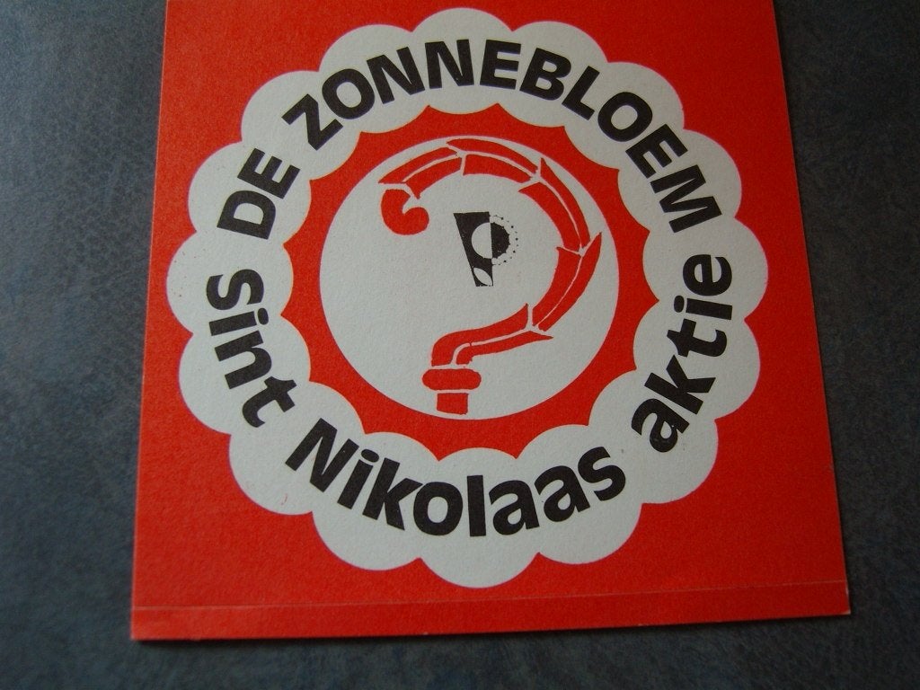 sticker de zonnebloem sint nikolaas aktie, Ophalen, Zo goed als nieuw