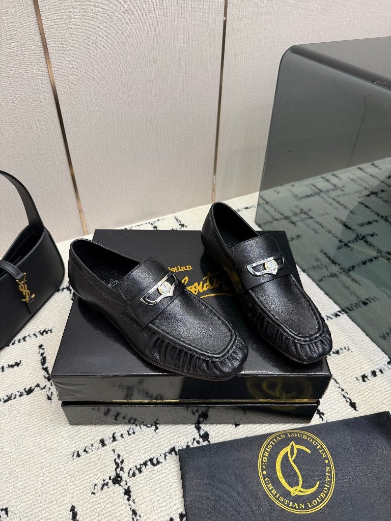 Christian Louboutin Mocallista Unisex-schoenen, Verzenden, Zwart, Christian Louboutin, Sneakers of Gympen