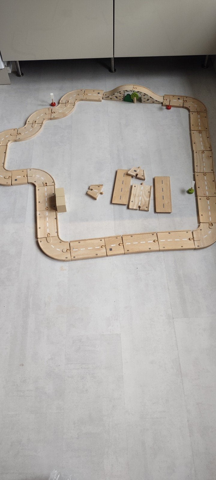 mooie autobaan hout,bochten,brug rechte stukken, Ophalen of Verzenden, Zo goed als nieuw