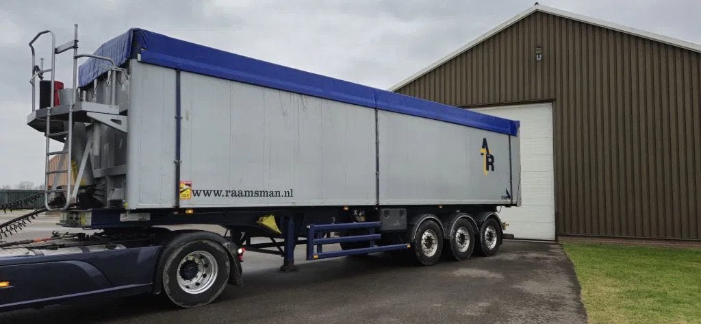 Stas Volumekipper 60 M3 Vol aluminium met slijtplaat, Auto's, Overige brandstoffen, Origineel Nederlands, Bedrijf, Zilver of Grijs