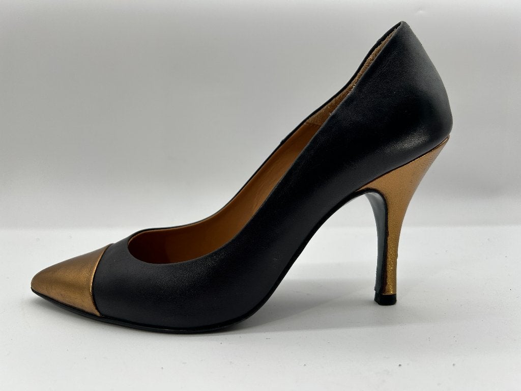Comptoir des Cotonniers, maat 37 zwart gouden pumps, Verzenden, Comptoir des Cotonniers, Zwart, Schoenen met hoge hakken