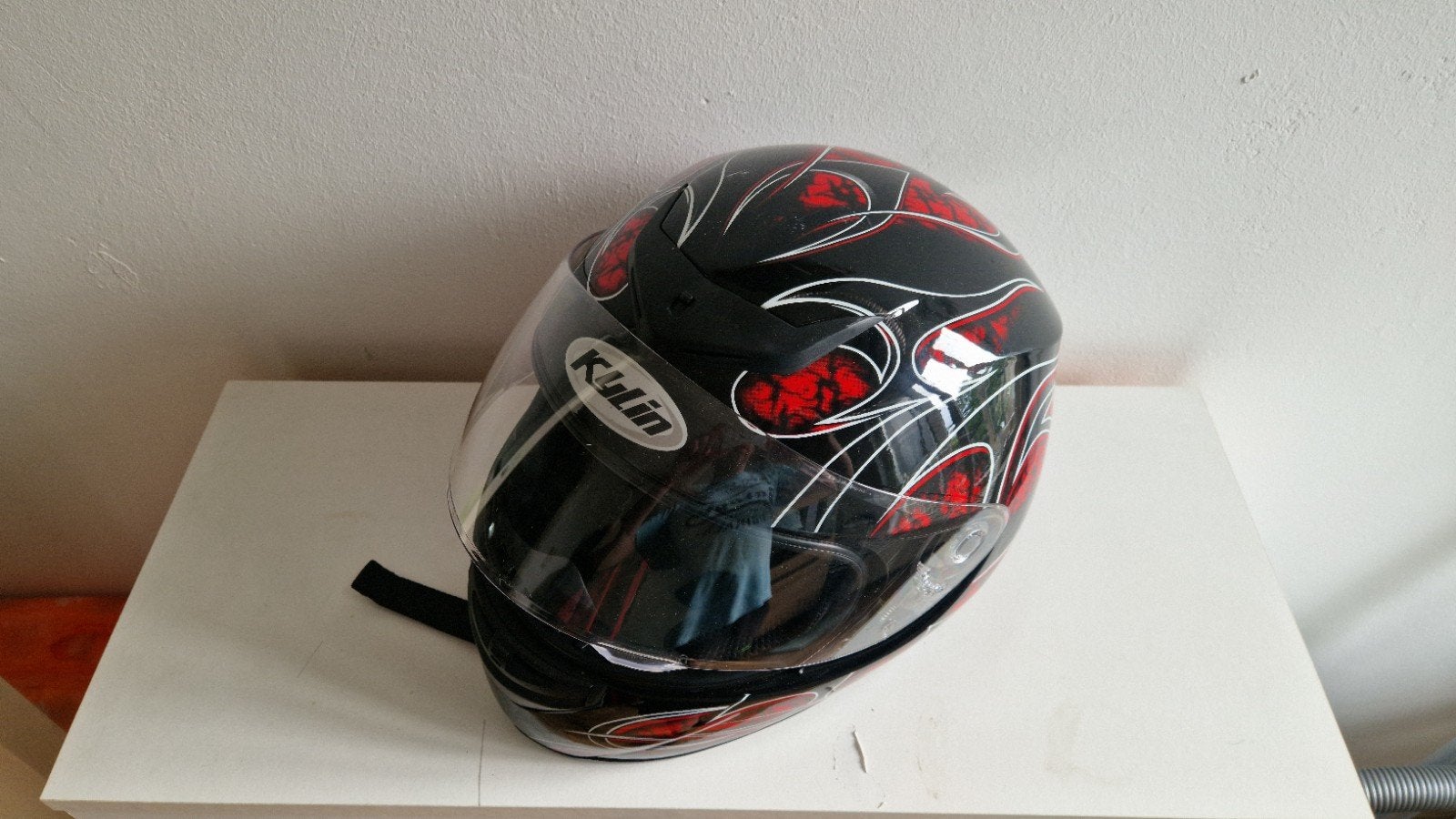 Kulin Integraalhelm Zwart/Rood Maat L, Heren, Integraalhelm, L, Tweedehands