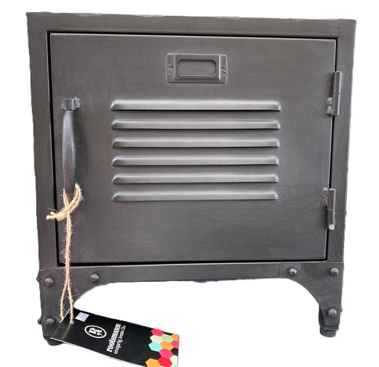STOER INDUSTRIEEL LOCKERKASTJE – NACHTKASTJE ZWART NIEUW, Minder dan 45 cm, -, Metaal of Aluminium, Rootsmann