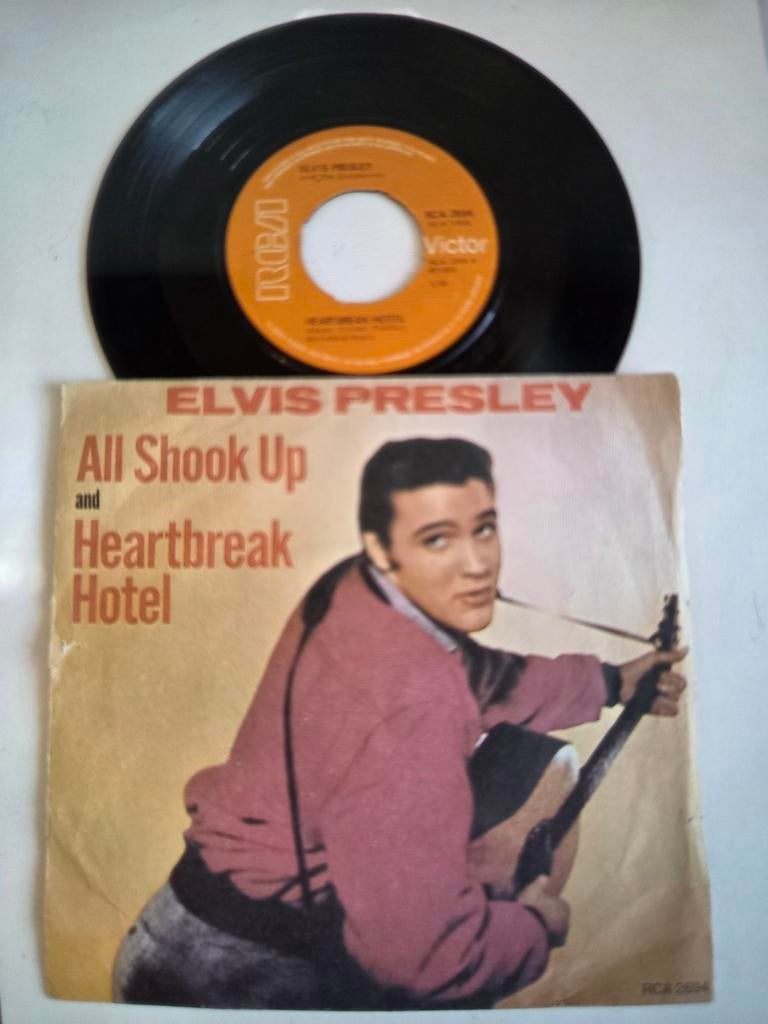 Elvis Presley - All Shook Up and Heartbreak Hotel single, Cd's en Dvd's, Vinyl Singles, Ophalen of Verzenden