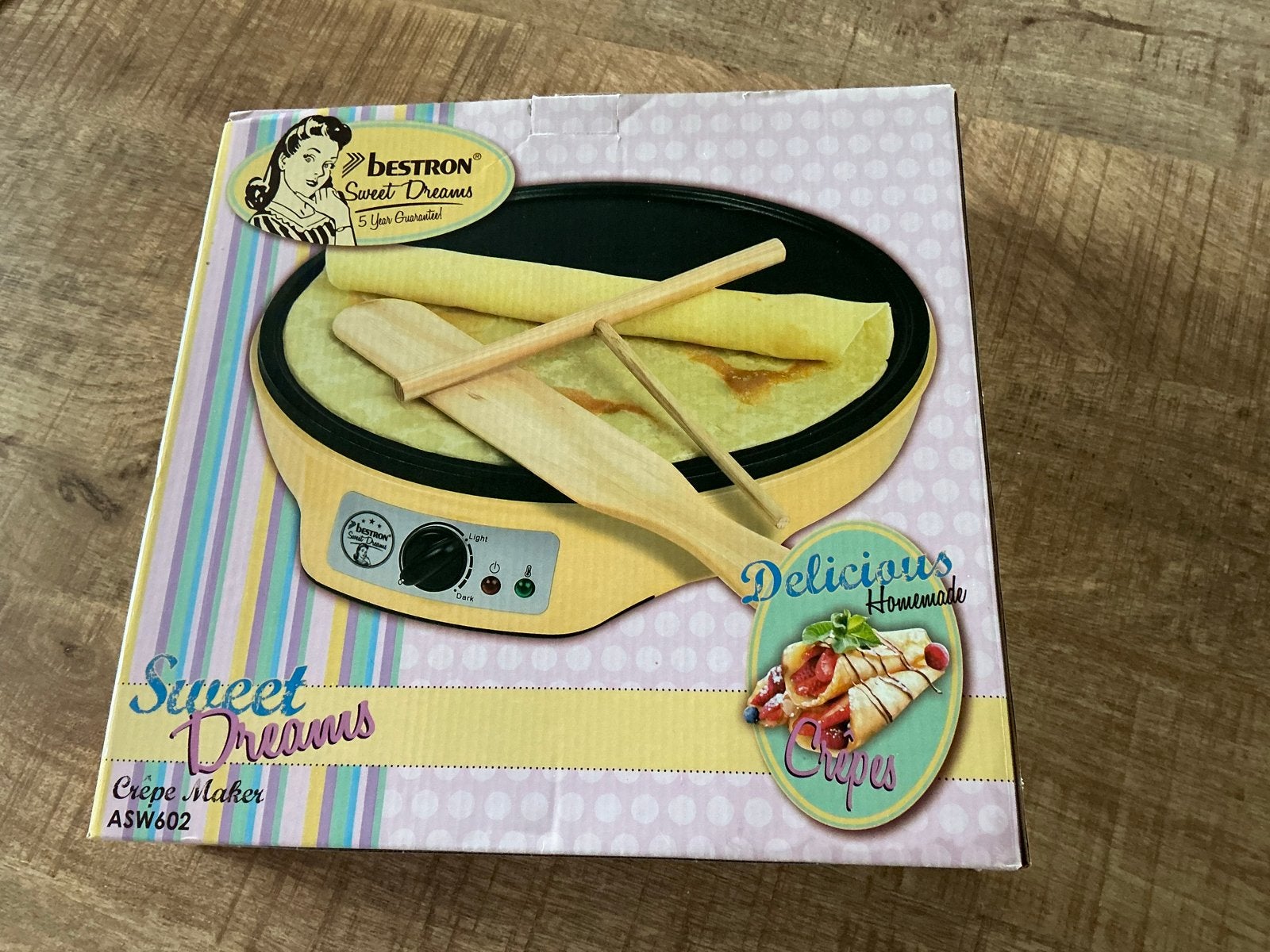 Bestron Crêpe Maker ASW602  zachtgeel. Nog nieuw!, Ophalen, Nieuw