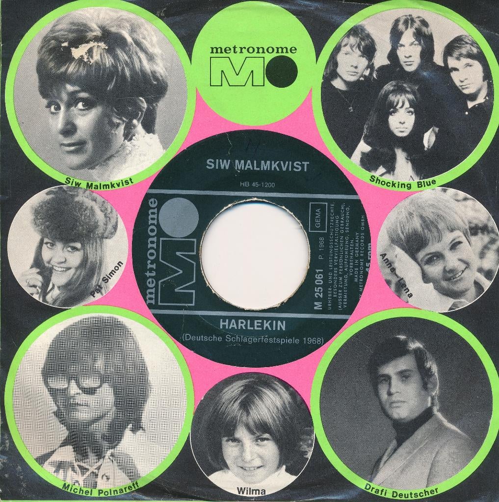 2393 Siw Malmkvist - Harlekin (1968), Cd's en Dvd's, Vinyl Singles, Gebruikt, Single, Pop, 7 inch, Ophalen of Verzenden