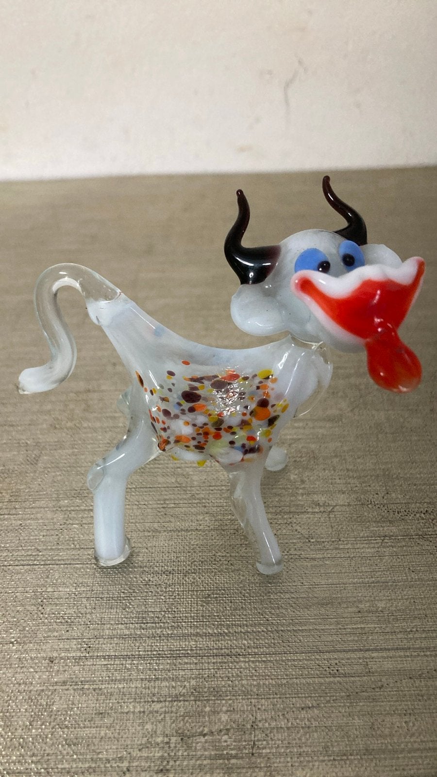 Murano miniatuur koe van Umberto  Regazzi - 8,5 cm, Antiek en Kunst, Ophalen of Verzenden