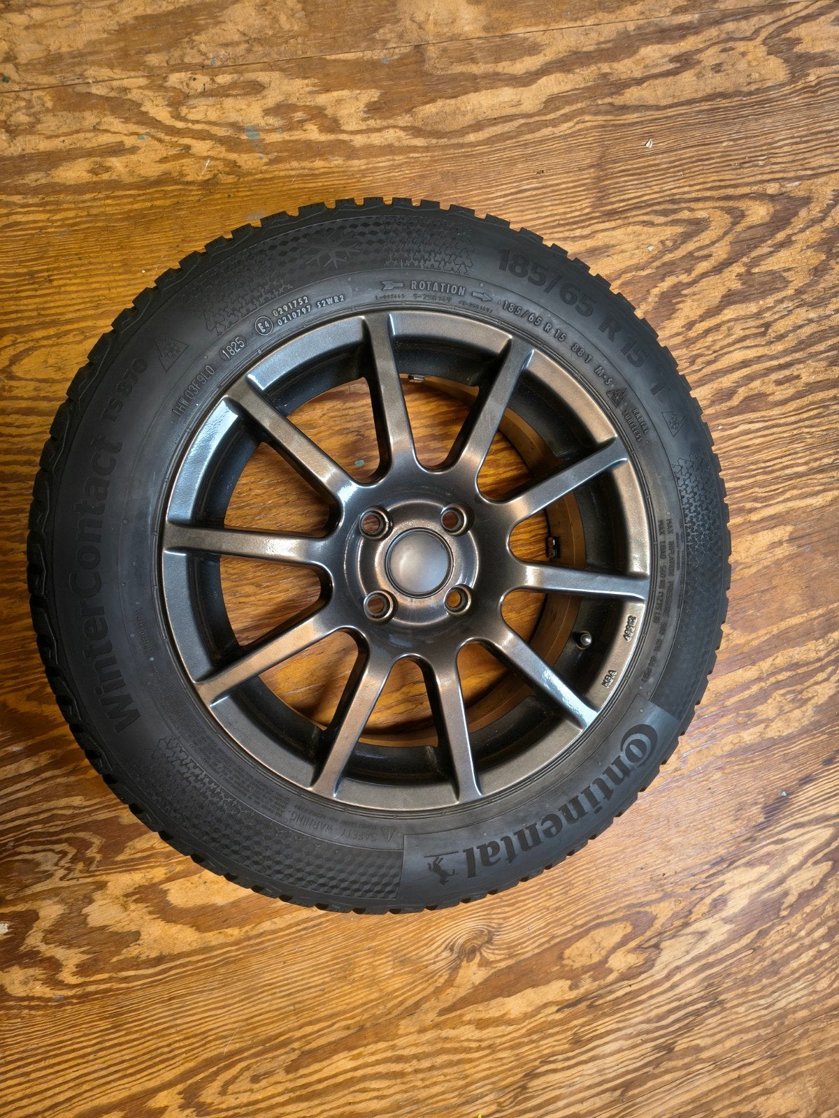 Winterbanden 4x100 oa Renault Clio Continental Wintercontact, Ophalen, 15 inch, Banden en Velgen, Personenwagen