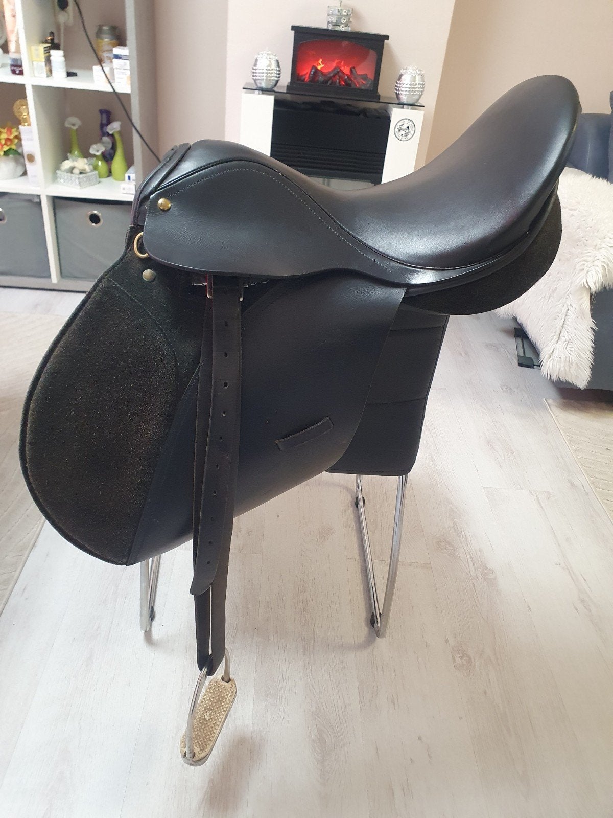 S&K Havik paardrijzadel 18 inch – In zeer goede staat!, Ophalen, Zo goed als nieuw, Dressuur