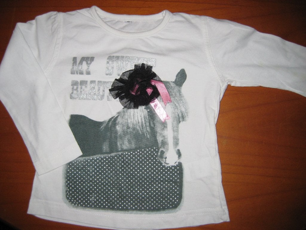 Wit shirt, 92, Ophalen of Verzenden, Zo goed als nieuw, Meisje, Shirt of Longsleeve