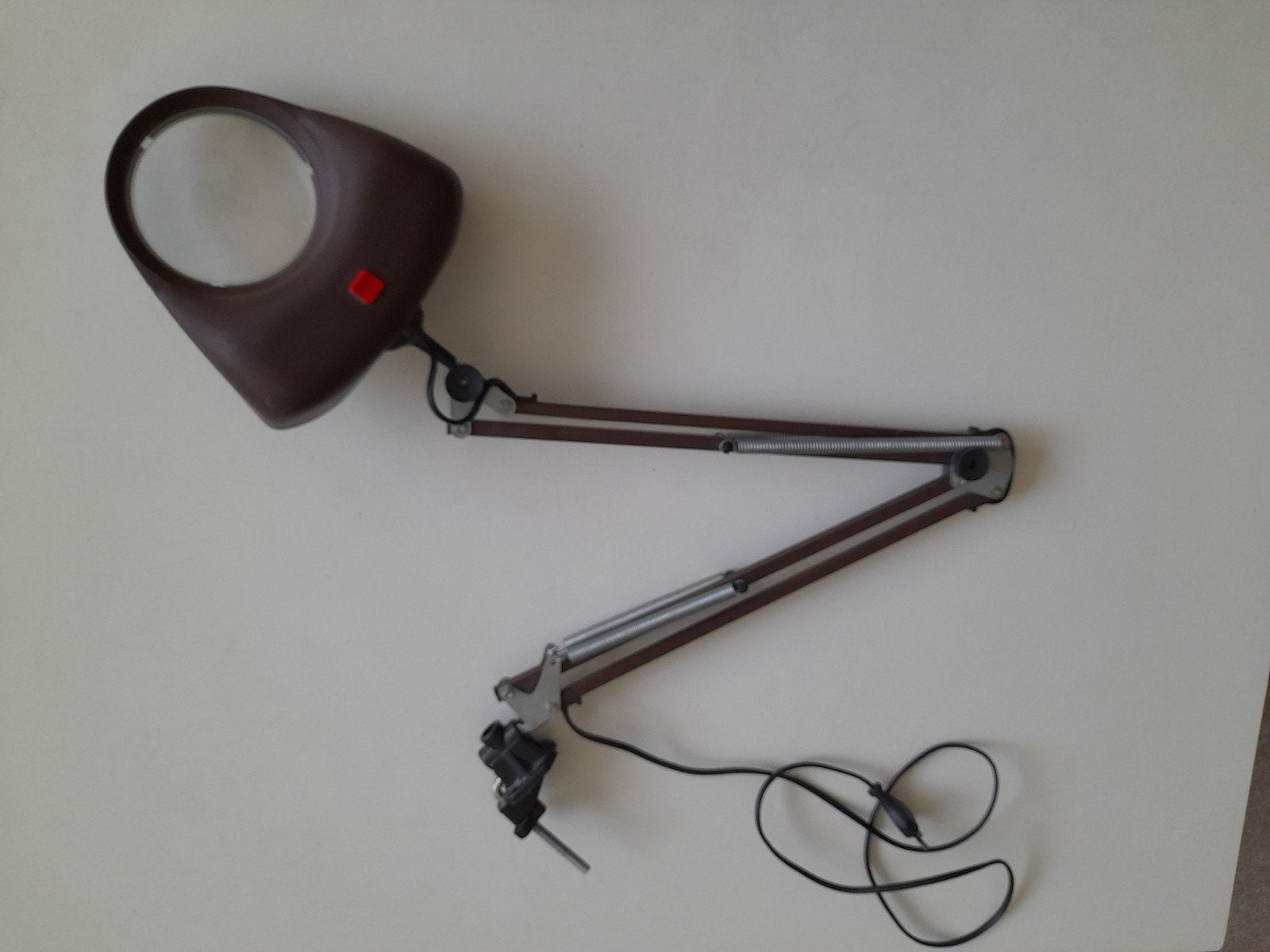 Bureaulamp met klem werklamp loeplamp retro  - zgan, Hobby en Vrije tijd, Vergrootglazen, Loepen en Loeplampen, Ophalen, Zo goed als nieuw