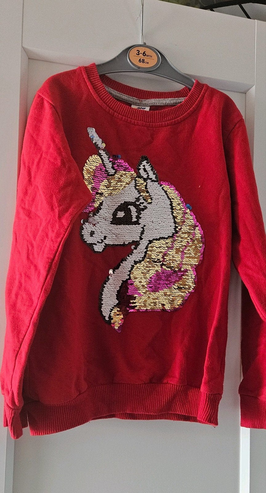 Eenhoorn trui, Ophalen of Verzenden, Zo goed als nieuw, Meisje, Trui of Vest