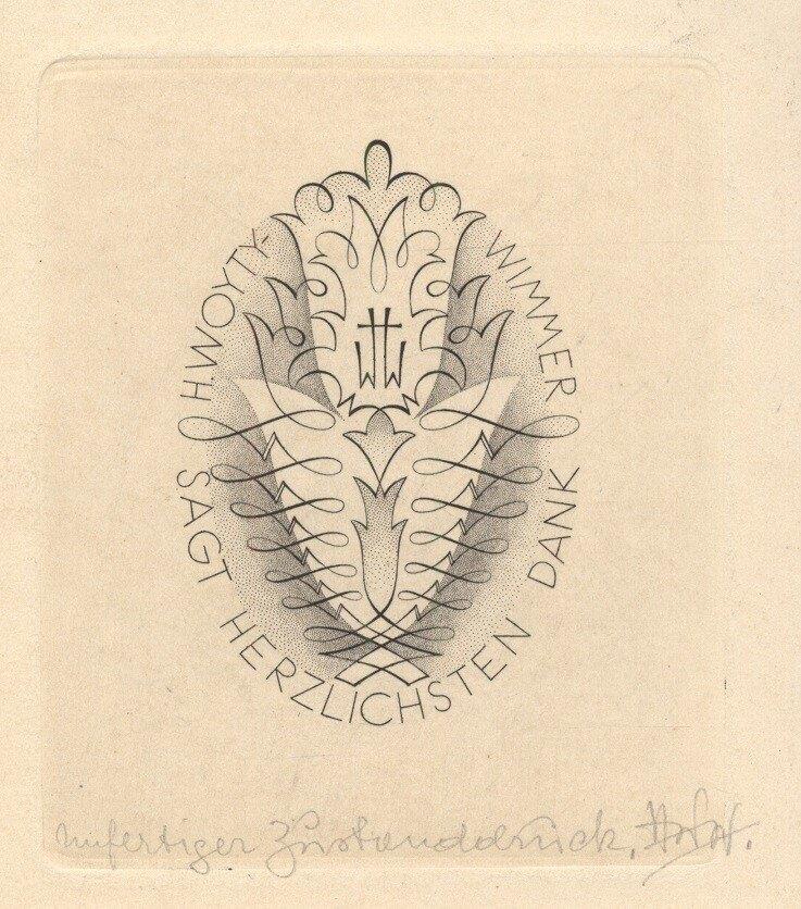 1245 Ex Libris Oostenrijk : Hubert Woyty-Wimmer, z.j., Antiek en Kunst, Kunst | Etsen en Gravures, Verzenden