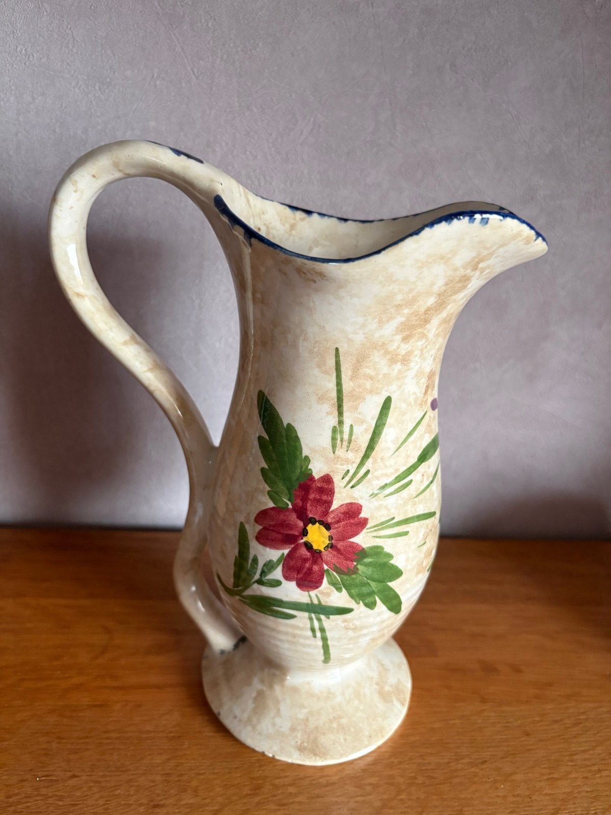 Handgeschilderde kan met bloemmotief “Huizers Bont”, Ophalen of Verzenden