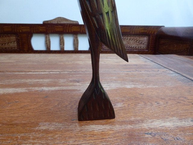 Vintage houten vogel, Antiek en Kunst, Ophalen of Verzenden
