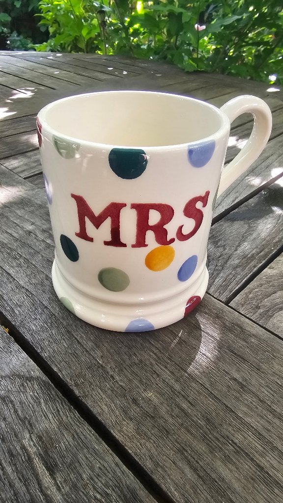 Emma Bridgewater polka dot 1/2 pint mug, Ophalen of Verzenden, Zo goed als nieuw, Emma Bridgewater, Overige stijlen