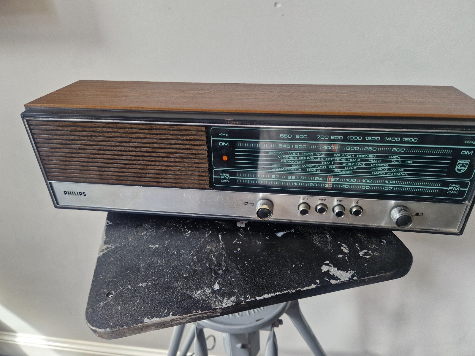 oude tuner radio philips werking onbekend, Audio, Tv en Foto, Radio's, Ophalen