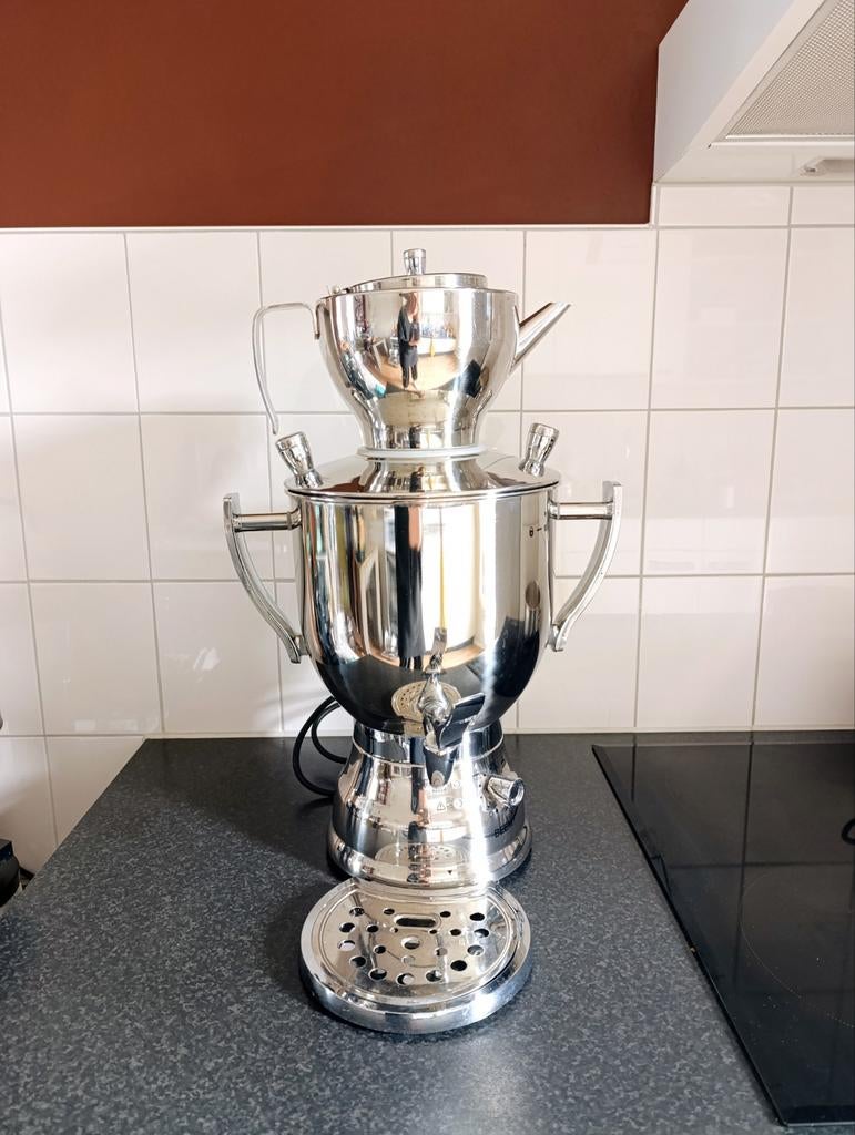 Samowar, Samovar waterkoker, 2 liter of meer, Ophalen, Zo goed als nieuw, Rvs